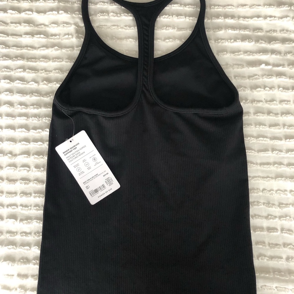 Athleta Black Racerback Ribbed Tank Top - Picture 2 of 5